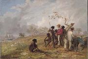 Thomas Baines Aborigines near the mouth of the Victoria River France oil painting artist
